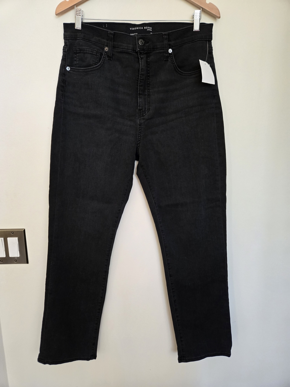 Veronica Beard Black Straight-Leg Jeans